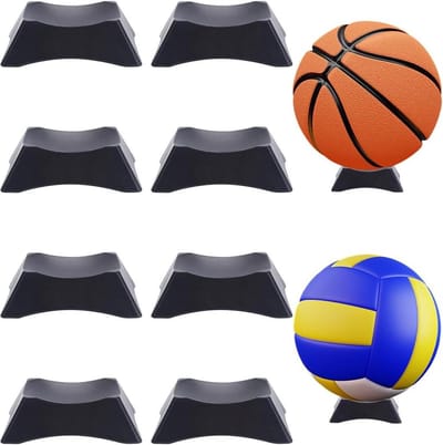 10 Stks Zwarte Basketbal Display Stand - Sport Ball Stand Vierkante Plastic - Memorabilia Voetbal Display Opslag Rack - Houder voor Voetbal Basketbal Volleybal - Ballen Stabiliteit Stands .