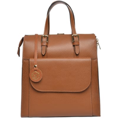 Luisa Vannini Brown Rundleer Tas