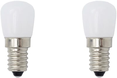 TOVBMUP 2-lamps LED koelkastlamp - E14 koelkastlamp - niet dimbaar - Geschikt voor koelkasten, zoutlampen, naaimachines - warm licht - 220V