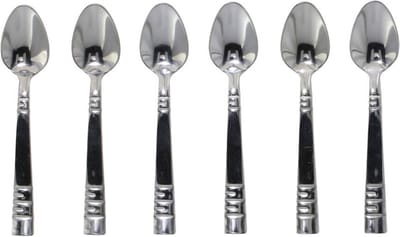 Gerimport Koffielepels/theelepels - 6x - RVS - 12 cm
