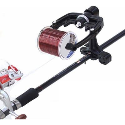 Bobine de ligne de pêche, système de Station de bobine Portable, enrouleur de moulinet de pêche noir