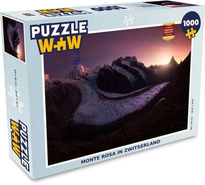Puzzel Monte Rosa in Zwitserland - Legpuzzel - Puzzel 1000 stukjes volwassenen