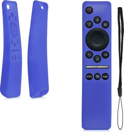 kwmobile hoes geschikt voor Samsung BN59-01312A / BN59-01312B - Siliconen anti-slip hoes voor afstandsbediening in blauw