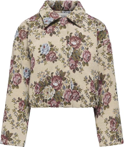 Jacqueline de Yong Jas Jdyflola L/s Jacquard Jacket Wvn 15380757 Cremw Brulee/flower Jac Dames Maat - XXL