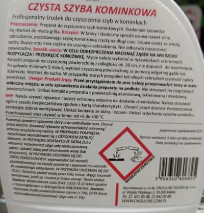 Onduline Feda - Glasreiniger - Voor Haardruiten - 0,6 L - Professionele Formule
