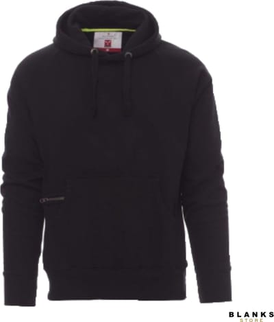 Payper Heren Hoodie - Raglanmouwen, Kangoeroezakken, Versterkte Naden - Zwart - XL