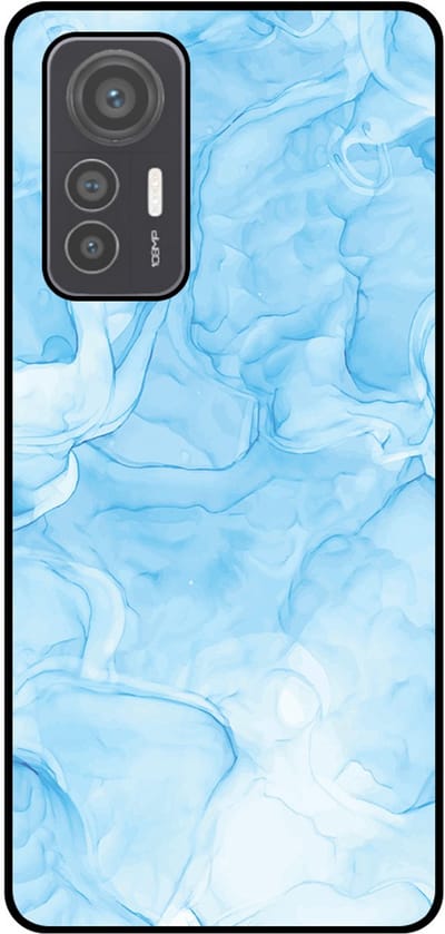 Smartphonica Telefoonhoesje Geschikt voor Xiaomi 12 Lite met marmer opdruk - TPU backcover case marble design - Lichtblauw geschikt voor Xiaomi 12 Lite
