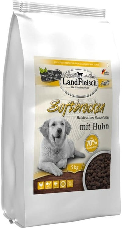 Landfleisch Hond Softbrocken 5kg - met kip