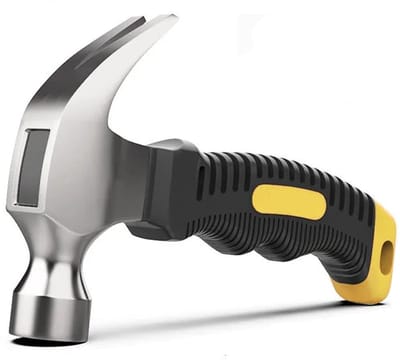 Dailygoods- Klauwhamer Compact - Mini Hamer - Carbon Staal - Ergonomische Handgreep - Duurzaam - Praktisch Ontwerp