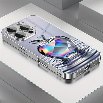 Luxe Aurora Diamant Waterdruppel Voor Apple Patroon Telefoonhoesje Voor iPhone 11 12 13 14 15 16 17 Pro Max Plus 16E 17Air Glas Cover iPhone17
