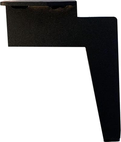 FLE - Massief stalen meubelpoot zwart design 14 bij 1 cm en hoogte 18 cm