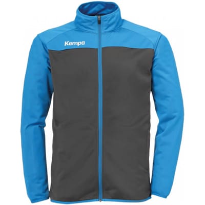Kempa Prime Poly Jacket kinderen - Grijs / Lichtblauw - maat 128