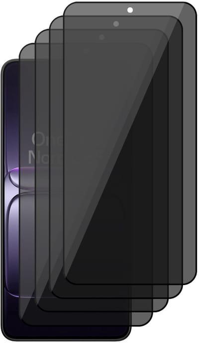 Privacy Screenprotector geschikt voor OnePlus Nord CE 5 - 4x Volledig Dekkend Glas Screen Protector
