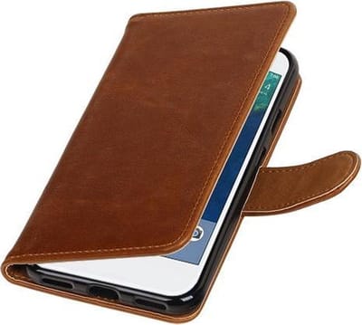 Bruin Pull-Up PU booktype wallet cover hoesje voor Google Pixel