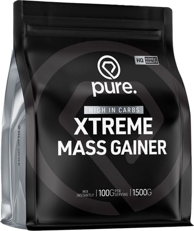 Pure. Xtreme Mass Gainer - Banaan - 3000g - eiwit - koolhydraten - gewichtstoename - weightgainer