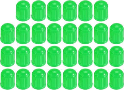 Ventieldopjes auto SUV 12mm - plastic groen - 30 stuks - bescherming tegen vuil - ShopVlot