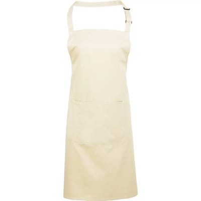 Premier Colours Bib Apron With Pocket PR154 - Natural - One size