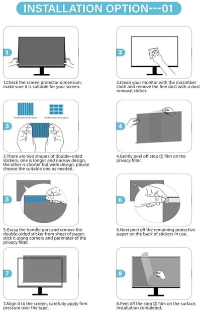 Virtubuy - Privacy Screen Stickers - Zelfklevende Strips - Duurzaam en