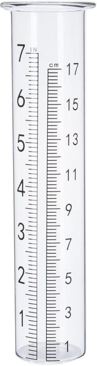 Glazen Vervangingsbuis voor Regenmeter 7 Inch Capaciteit Tuin Buiten