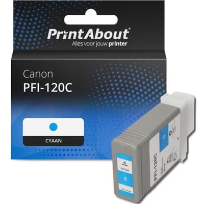 PrintAbout Inktcartridge PFI-120C Cyaan geschikt voor Canon