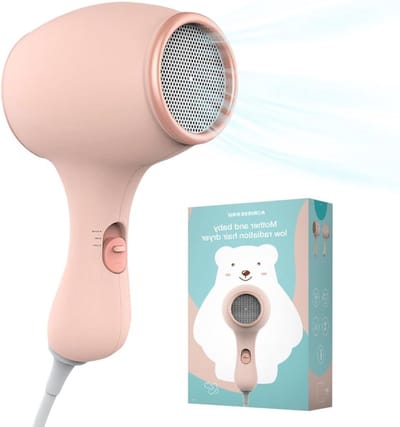 Haarföhn voor Kinderen, 550 W, Stil en Veilig, Met 3 Temperatuurinstellingen, Compact en Lichtgewicht Reisföhn voor Meisjes met Stickers, Ideaal voor Thuis en Op Reis