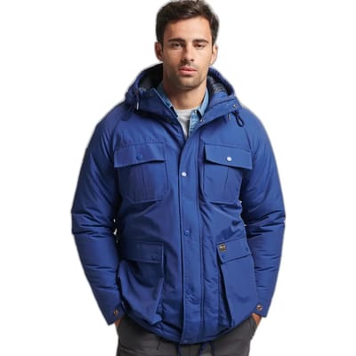 Superdry Vintage Mountain Padded Jas Blauw S Man