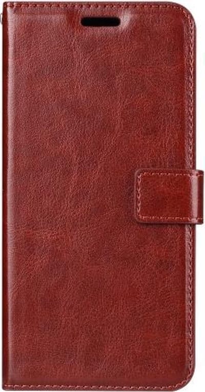 LuxeBass Hoesje geschikt voor Huawei Y7 (2017) - Bookcase Bruin - portemonnee hoesje gsm hoesje - telefoonhoes - telefoonhoesjes