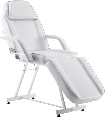MKSS® Hoge Kwaliteit Witte Behandelstoel Starterset - Perfect voor Massages en Behandelingen - Verstelbaar met Voetsteun en Kussen - 3 Zones