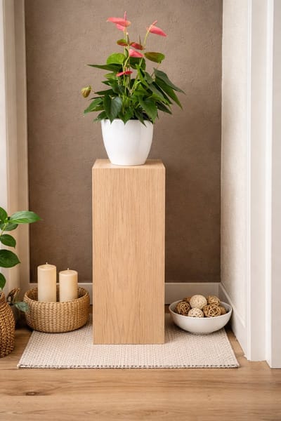 eikenfineer zuil | Sokkel eiken fineer | zuil | presentatie zuil | MDF zuil