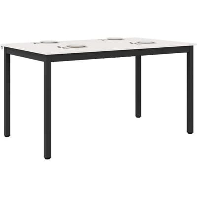 vidaXL - Eettafel - Wit - 150 - x - 90 - x - 75 - cm - Massief - grenenhout