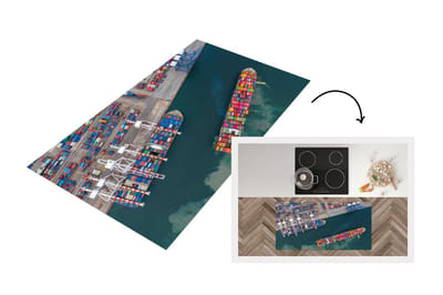 Keukenloper - Loper keuken - Rotterdam - Haven - Schip - 120x60 cm - Keukenloper vinyl