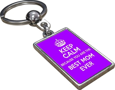 Keep calm because you are the best mom ever - Sleutelhanger - Cadeau - Verjaardag - Kerst - Kado - Valentijn - Moederdag - Moederdag cadeautje - Moederdag cadeau voor mama