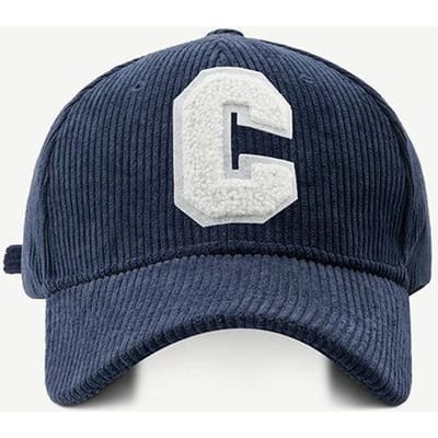 Nieuwe Mode Corduroy Baseballpet Dames Letter C Snapback Hoed Dames Winkelen Aankleden Verstelbare Casual Petten Hip Hop Hoeden Adjustable black