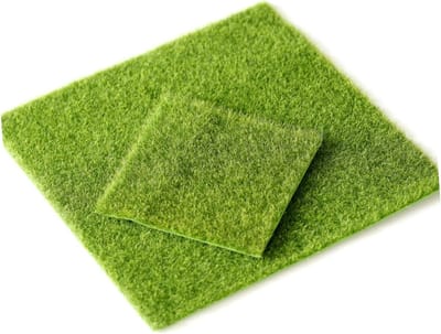 Kunstgras Tegels - Mos Matten - Tuin Versieren - Levensecht Uiterlijk - 15x15 cm - Groen