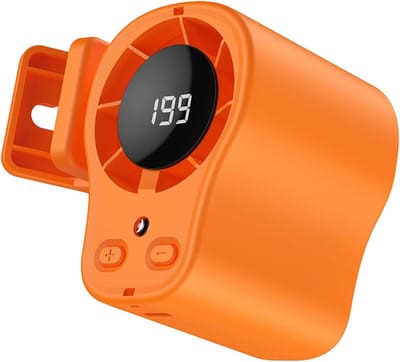 VHV-Draagbare Mini-Ventilator - High-Speed Handventilator met Clip - Oplaadbare Riemventilator met USB - Stille Handsfree Nekventilator voor Paraplu, Festival en Outdoor - Oranje