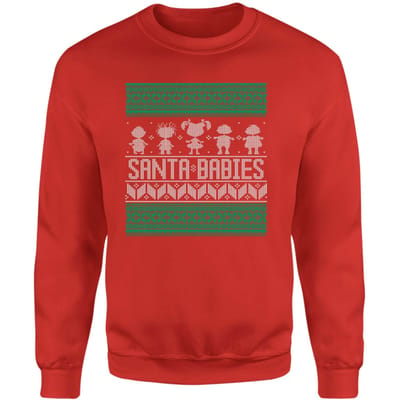 Rugrats Santa Babies Christmas Jumper - Red - S