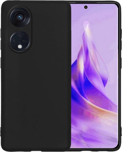 Hoesje - Geschikt voor OPPO Reno 8T 4G - Sterk & Shockproof - Siliconen Case - Hoes Cover - Telefoonhoes - Zwart