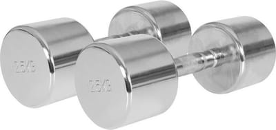 Gorilla Sports Dumbellset 25 kg - 2x12,5 kg - Halterset - Vaste dumbbells - Chroom