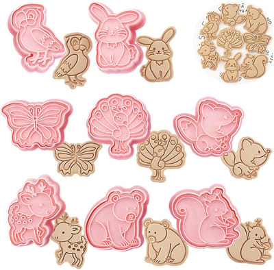 Dieren Koekjesvormen voor Kinderen - 8 Stuks Cartoon Uitsteekvormpjes