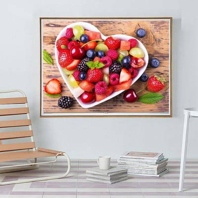 5D Diamant Schilderij Volledige Ronde Schilderachtige Fruit Borduurwerk Verkoop Diamant Mozaïek Foto Strass 20X30CM red
