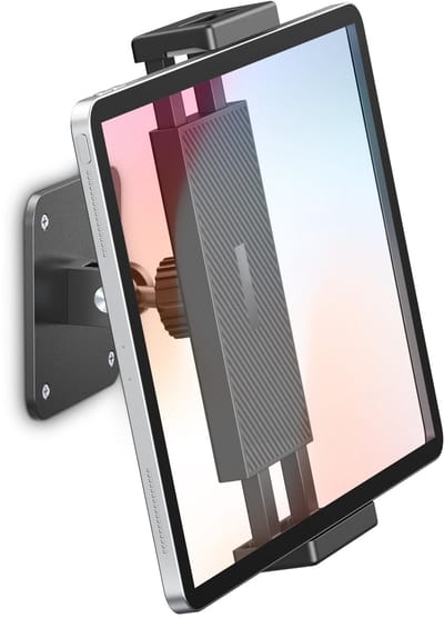 Ynkkvre - Tablet muurbeugel, aluminium wandhouder voor iPad, 360 graden draaibaar, verstelbare wandhouder, Geschikt voor tablets van 4 tot 12,9 inch.