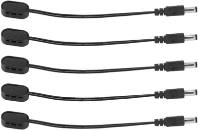 Dailygoods - Batterijclipconnector - 9V voedingsadapter - Ideaal voor gitaareffectpedaal - 5 stuks - Handig voor muziekproductie - Vervang kapotte bat...