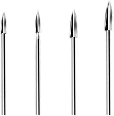 Dailygoods- Houtsnijgereedschap 4 Stuks - Houtgraveerboor - Snijmessenset - HSS-Graveergereedschap - Booraccessoires - Sneldraaistaal, Lichtgewicht Ontwerp