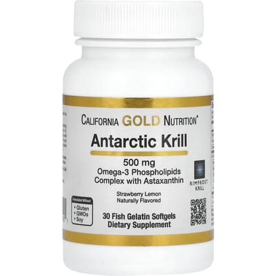 California Gold Nutrition Antarctische Krillolie, Omega-3, Astaxanthine, 500 mg, 30 Softgels