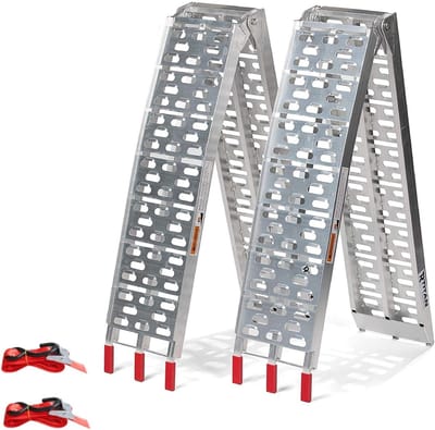 Opvouwbare Aluminium Oprijplaat tot 680 kg - Antislip en Inklapbaar voor Motorfietsen, Quad en Auto