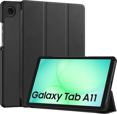 Cover geschikt voor Samsung Galaxy Tab A11 - multi-positie volledige bescherming - Zwart