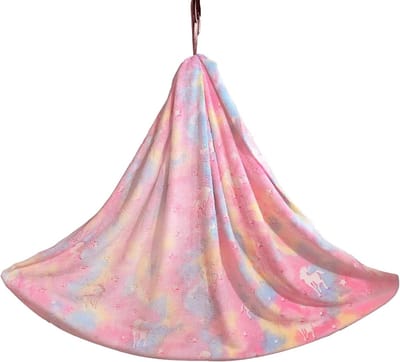 Schommelstoel Kinderen - Hangmat Stoel - Zintuiglijke Ontwikkeling - Kalmerend Glow Materiaal - 36L x 26B cm - Roze