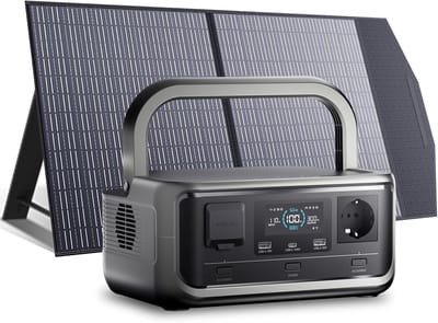 Draagbare Energiecentrale - Solar Generator - Outdoor Activiteiten - App Controle - 256 Wh Batterij - Zwart