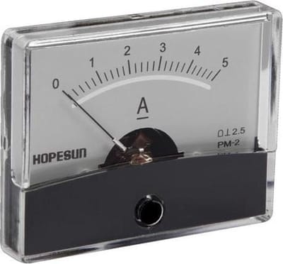 Analoge Paneelmeter Voor Dc Stroommetingen 5A Dc / 60 X 47Mm