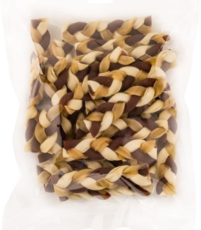 Landman Gevlechte Kauwstaaf Rund (24st) - 12cm - Hondensnacks - Hondensnoepjes - Kauwstaaf hond